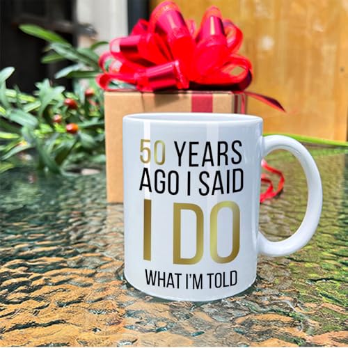 Dnuiysesnovelty50yearsagomugssetanniversaryweddinggiftsforcouple50yearsagoisaididoweddinganniversarymug50thmuggiftsforparenthusbandwifegrandparentfriend Urban Country Home Decor Dnuiyses novelty 50 years ago mugs set anniversary wedding gifts for couple 50 years ago i said i do wedding anniversary mug 50th mug gifts for parent husband wife grandparent friend urban country home decor