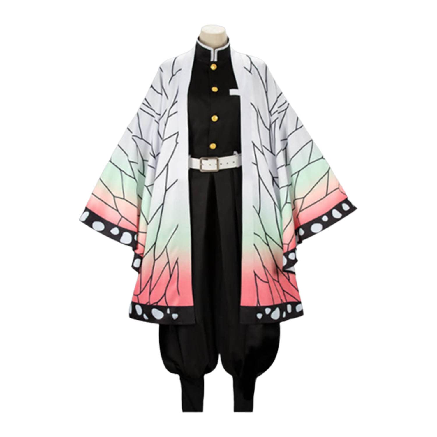 Anime Personaje Kochou Shinobu Disfraz de cosplay Kanroji Mitsuri Juego de role Uniforme Conjunto Completo Halloween Carnaval Traje de Vestir con Peluca para Mujeres