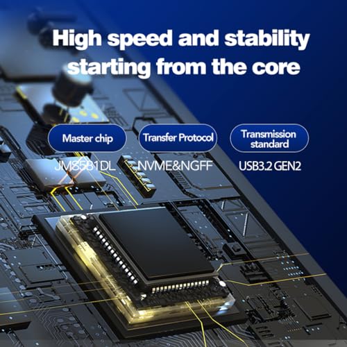 JMT Caja Externa para SSD M.2 NGFF NVM E USB-C miniatura 4