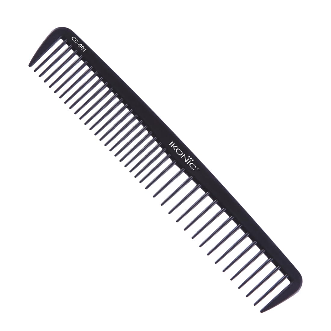 IKONIC Carbon Comb CC-001 Black – Ionic Coating for Static-Free Styling, Dual Teeth for both Thick and Thin Hair Type with a firm top grip-image-10