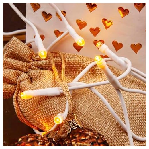hellum LED Mini Lichterkette Innen, 10 mini LED Lichter, 135cm beleuchtete Länge, Lichterkette strom mit Stecker, Kabel weiß, für Weihnachtsbaum, 563962