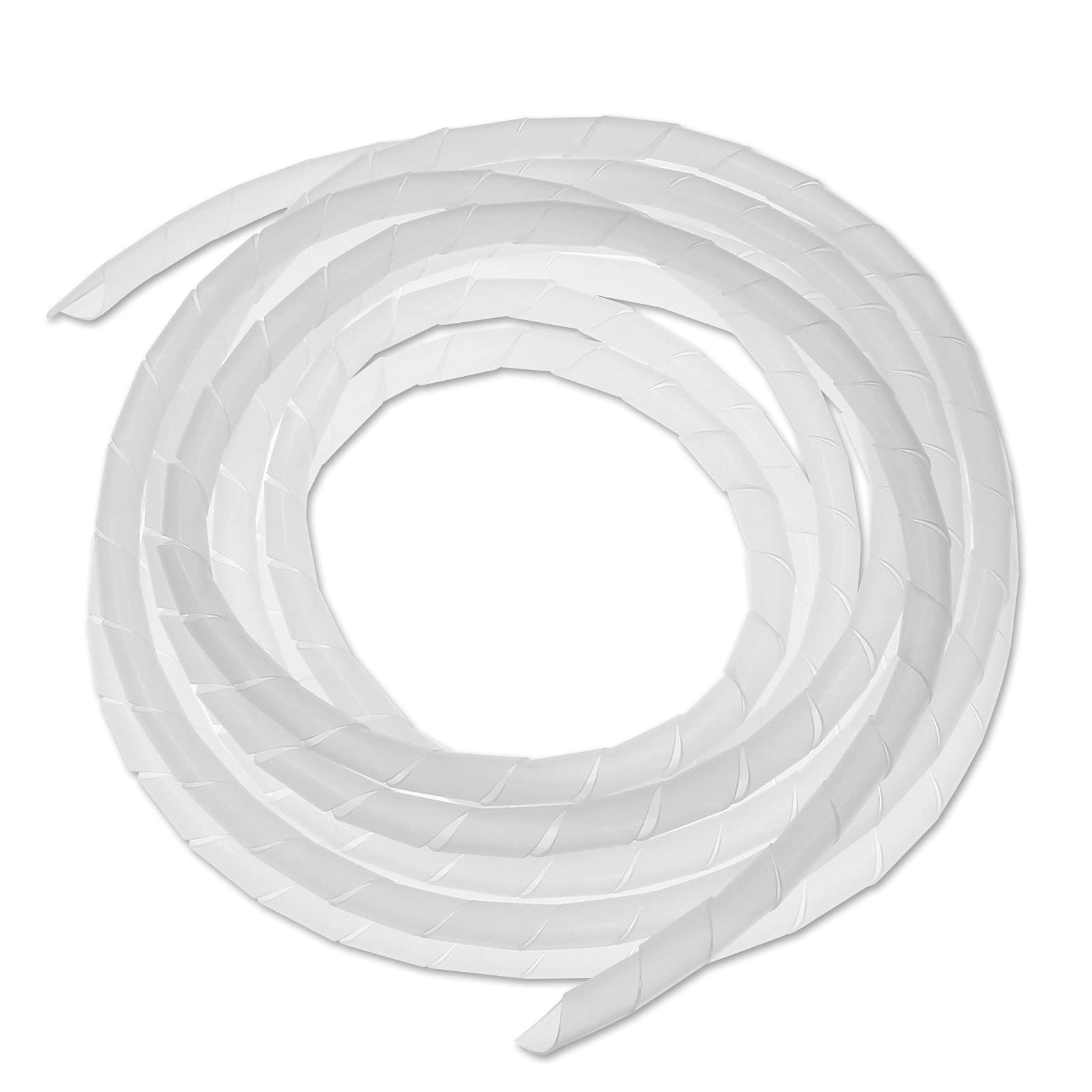MecionSpiral Wire Wrap Tube, 17.3 Ft Cable Spiral Wrap PC Manage Cable for Computer Cable, Dia 10MM, Clear