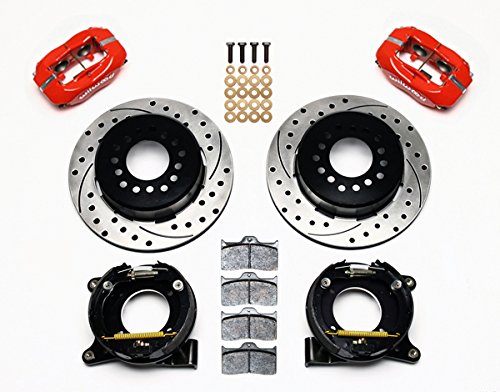 Wilwood Full Disc Brake Kit, 12" Drilled Rotors, Red 6 Piston Front & 4 Piston Rear Calipers,Compatible With 69-82 Corvette C-3, 69-70 Impala Bel Air Biscayne Brookwood Caprice Kingswood Townsman #TOP4