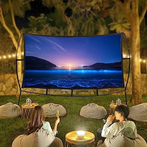 Pantalla para proyector portátil con soporte 100 pulgadas miniatura 6