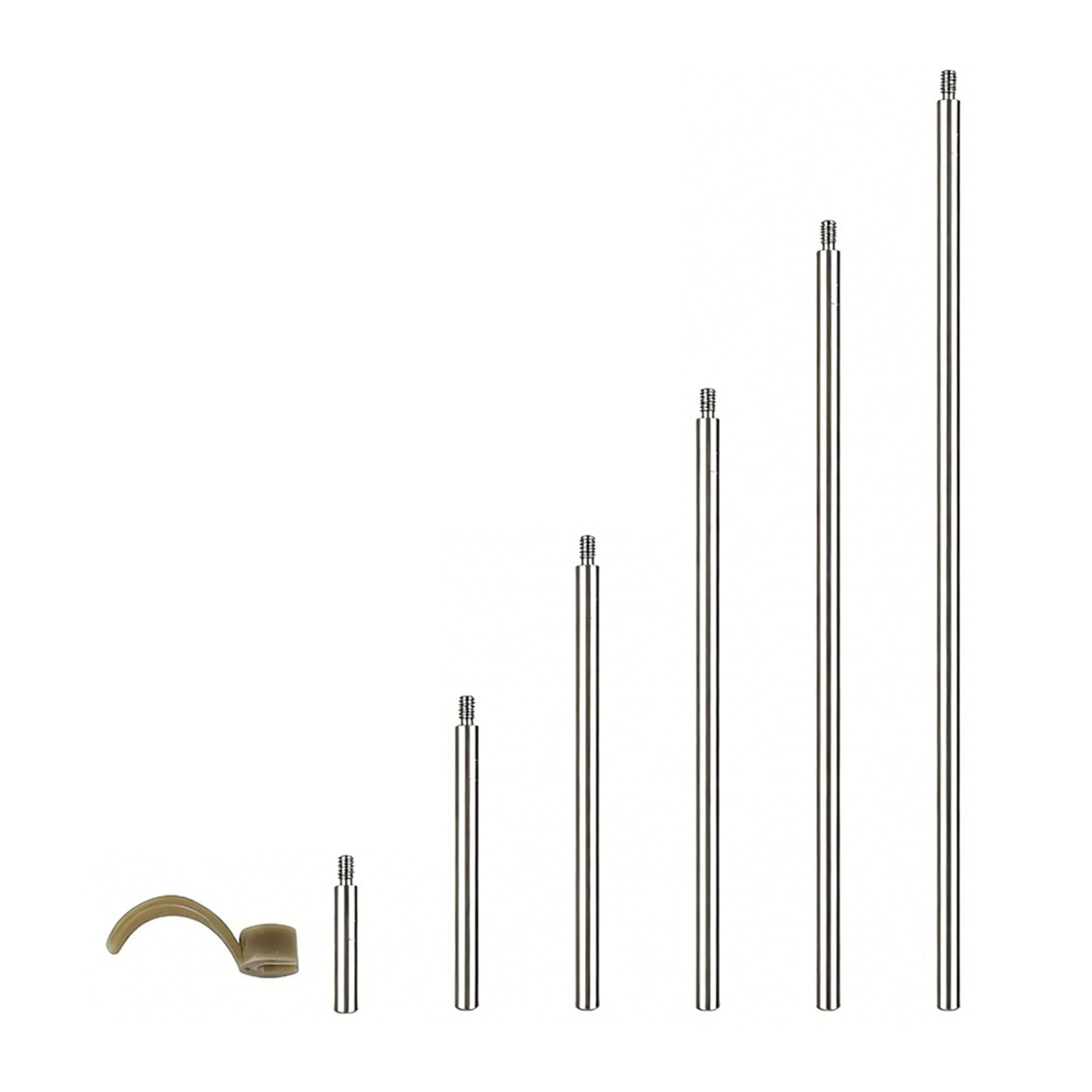 Zbiianxer 1-6Inch Dials Indicators Extension Rod Set High Precisions Aluminum Alloy Rod With Lifting Clip For Mechanical Measurement Consistent Measure Shafts