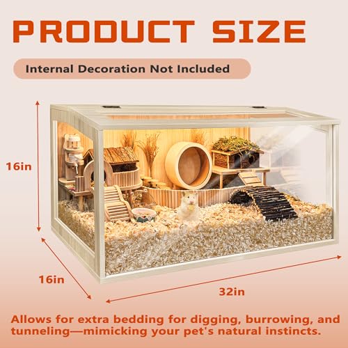 image for PROLEE Hamster Cage Chewproof, Large Hamster Cages and Habitats, Opena