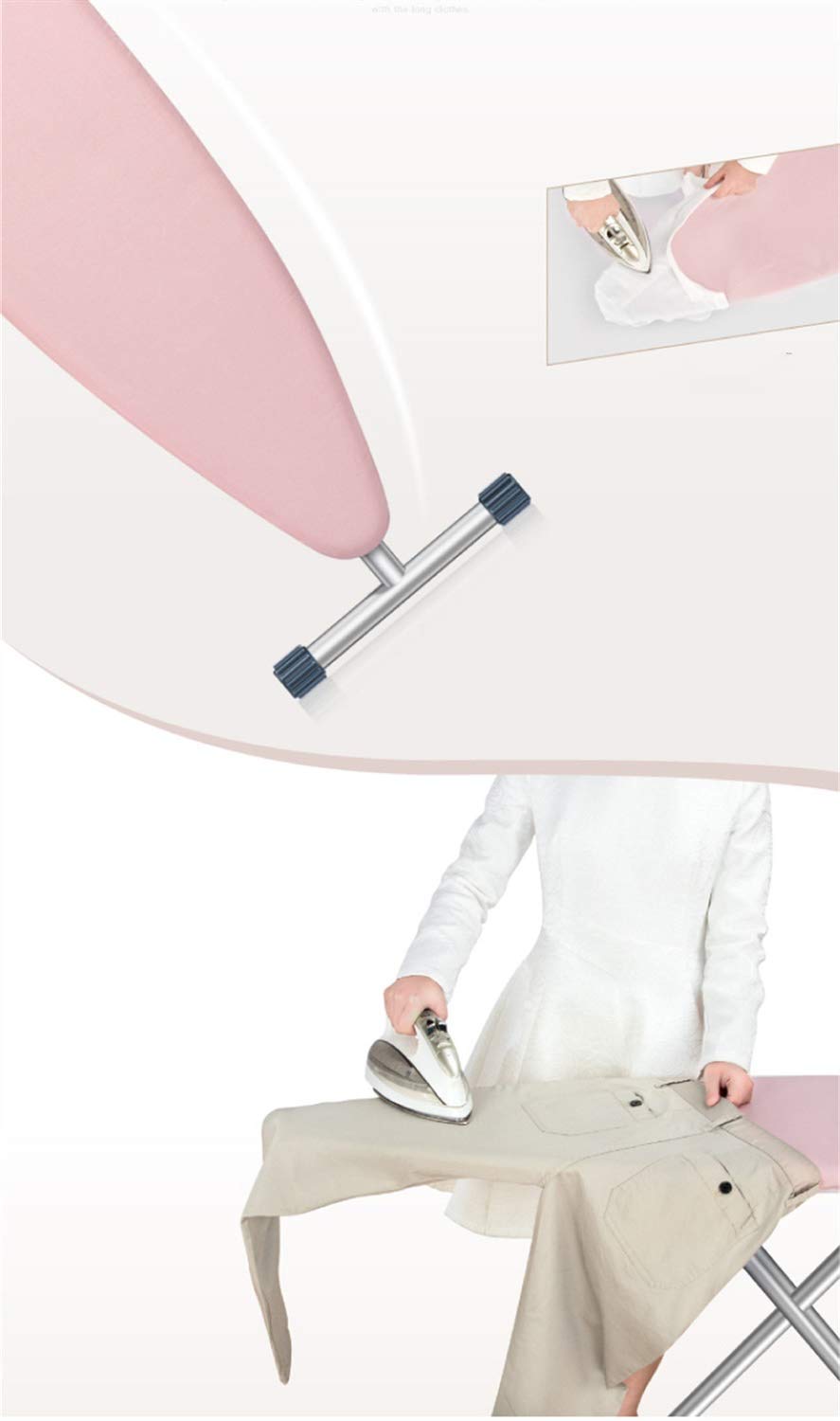 Questa ASSE da Stiro Antiscivolo, Spessa e di Grandi Dimensioni, Ideale per Camera da Letto, Hotel e Come stendino per Stirare la Biancheria da Letto.