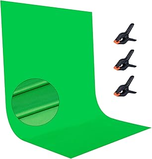 Thickend – Telón de fondo de pantalla verde de 10 x 10 pies para YouTube Living Streaming, estudio de fotografía, muselina verde suave Chromakey