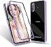 Produktbild Hülle für Sony Xperia 1 V, Magnetische Metallrahmen Handyhülle 360 Grad Full Body Vorne hinten Gehärtetes Glas Schutzhülle Einteiliges Ultra Dünn Flip Transparente Cover,Violett