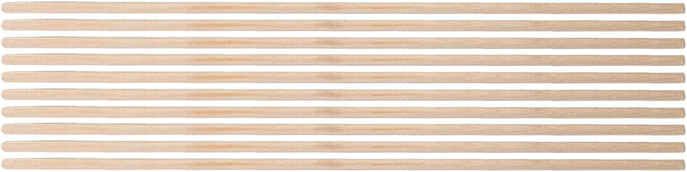 Yctze 10-Pack, 30cm Long DIY Wooden Craft Sticks, Dowels Poles Rods for Arts & Crafts, Sweet Trees Tool, Wood Timber, 5 Sizes Available 4MM*30CM