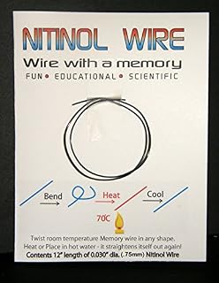 Nitinol Memory Wire 12" Length x .03" Diameter