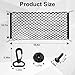 Premium Dual-Layer Nylon Cargo Net-Adjustable Elastic Trunk Storage Net with Hook-Cargo Net for Pickup Truck Bed for SUVs, Cars, and Trucks(35.4x15.7 Inch)