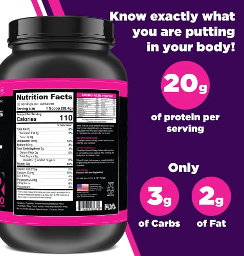 Whey Protein Powder for Women - Supports Weight Loss & Lean Muscle Mass - Low Carb - Gluten Free - Grass Fed & rBGH Hormone Free (Chocolate Delight, 2 lb) - Image 3