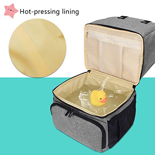 image for LUXJA Breast Pump Bag with 2 Compartments for Breast Pump and Cooler B