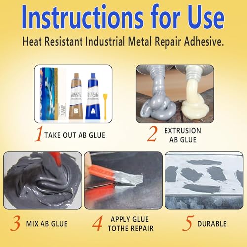 Image of Metal Mending Cold Weld Repair Paste, AB(50+50) | Strong Adhesive Gel, Universal Plastic Weld, Aluminum Compatible, Gap Filler Agent
