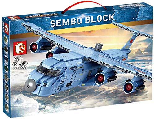 LAKIOMZ Technic Y-20 Transportflugzeug Modell 1083pcs Baustein Militär Transport Flugzeug Armee Waffe Soldat Ziegel… – Bild 6