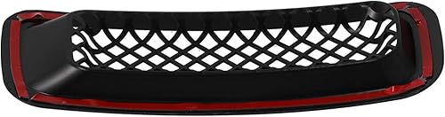 Miniatura 9 de Fydun Juego de 7 piezas de accesorios de rejilla para parrilla delantera, 7 piezasjuego de rejilla de rejilla de malla ABS negra con cubierta de luz