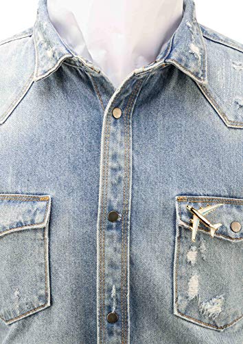 A N KINGPiiN Lapel Pin for Men Golden Airplane Brooch Suit Stud, Shirt Studs Men's Accessories