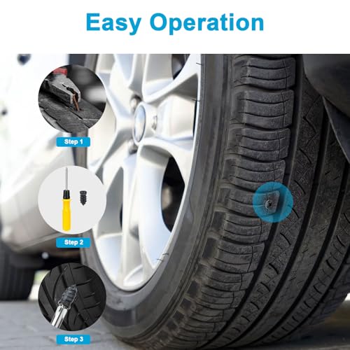 Image of Linkstyle 100PCS Tire Repair Screws, Screw-in Tire Plugs, 2 Screwdrivers