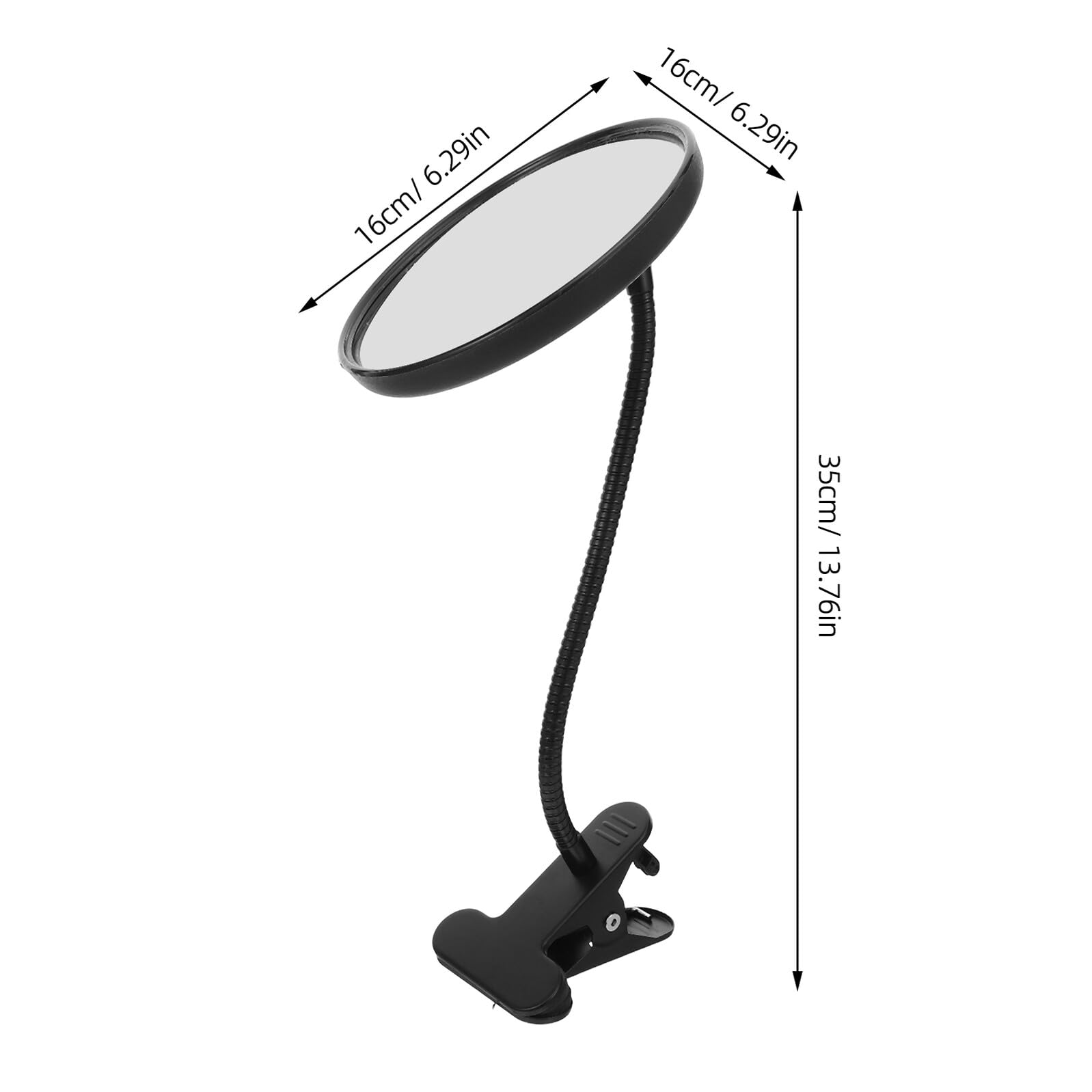 Healeved Espejo Convexo de Esquina Antirrobo 16 CM Pinza Espejo de Seguridad para Puntos Ciegos en Supermercados y Pasillos Vigilancia Gran Angular para Almacenes y Oficinas