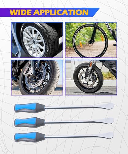Image of SCUARI Motorcycle Tire Changer,Car Accessories Motorcycle Tire Spoons,Dirt Bike Tire Changing Spoons Tool Lever Steel Spoons Kit,Suitable for Motorcycles,Bicycles,Off-Road Vehicles,Scooters
