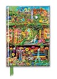  Premium Notizbuch DIN A5: Aimee Stewart, Bücherregal Garten: Unser hochwertiges, liniertes Blankbook mit festem, künstlerisch geprägtem Einband und ... Notizbuch DIN A 5 mit Magnetverschluss)