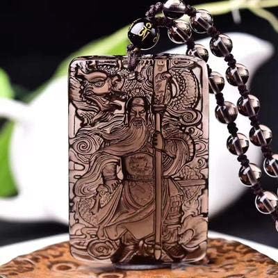 オープニングライトアイスオブシディアン男性関ゴングペンダント関羽関Erye女性ネックレスウーカイシェン横暴な悪ビーズ 鎖