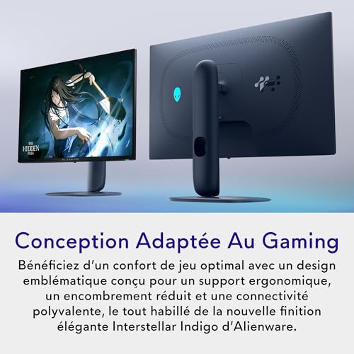 Alienware 27 Écran Gaming AW2725D QHD 2560x1440 280Hz QD OLED 0.03ms Compatible NVIDIA G Sync AMD FreeSync Premium Pro DisplayHDR True 400 USB C HDMI DisplayPort Garantie - vue 5