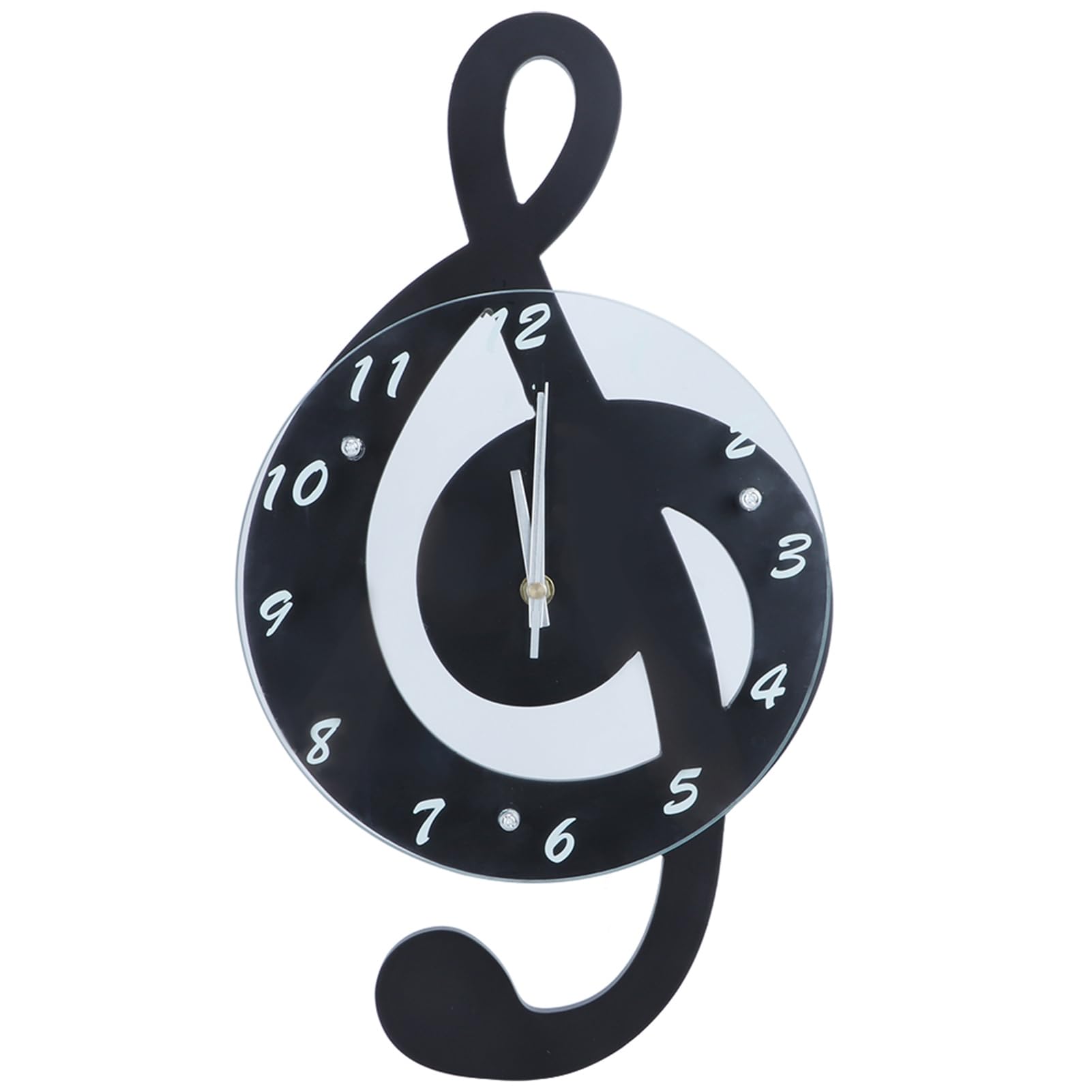 Horloge murale notes de musique : montre à quartz silencieuse pour chambre