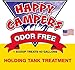 Happy Campers RV Toilet Treatment - Powerful Odor Control, Long-Lasting RV Tank Treatment - Prevents Clogs, Buildup, Sensor Failure - Keeps Holding Tank Clean & Healthy, Odor Free (18 Treatments)