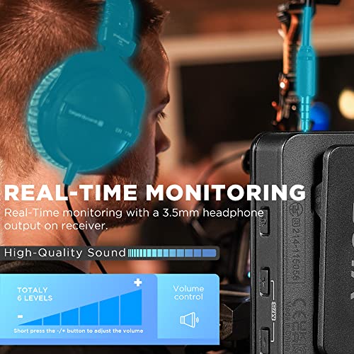 Boya Wireless Lavalier Microphone For Camera, 20-Hours Battery, Noise Cancellation, Dual-Channel, Mini Lapel Clip On Mic For Dslr, Record, Vlog, Live Streaming, 2 Transmitters 1 Receiver Wmic5-M2 #TOP4