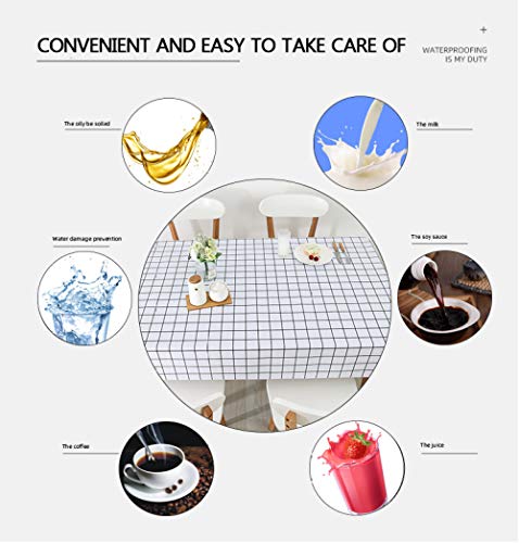 Nappe cirée à carreaux DRR pour embellir vos repas sur la table basse - 3