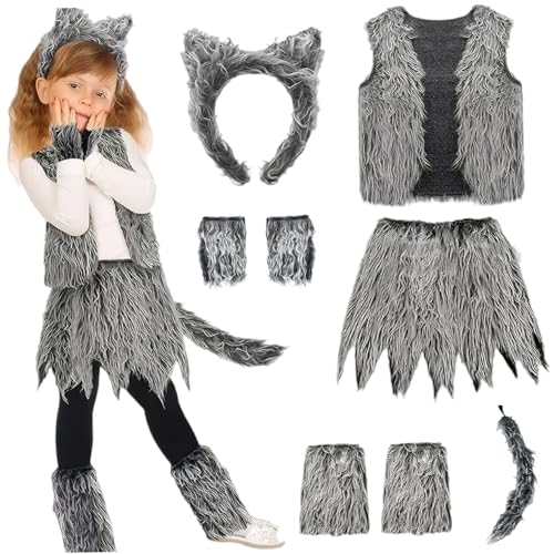 Rwigeboo 1 Set Wolf Costume, Werewolf Costume Set Includes W