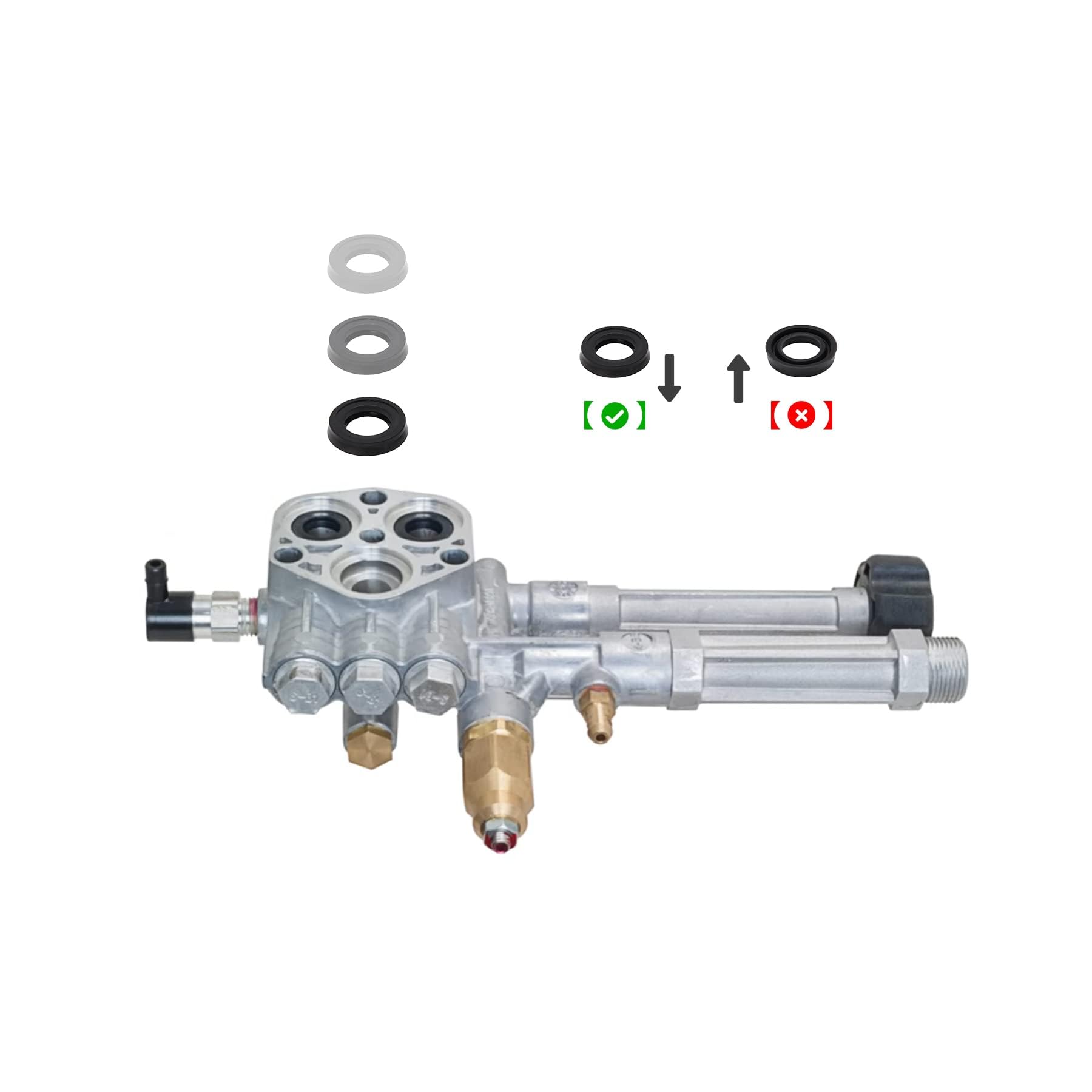200345GS 204084GS - Kit de sellado de agua para bomba de lavado a presión Briggs & Stratton AR2235 (paquete de 3)