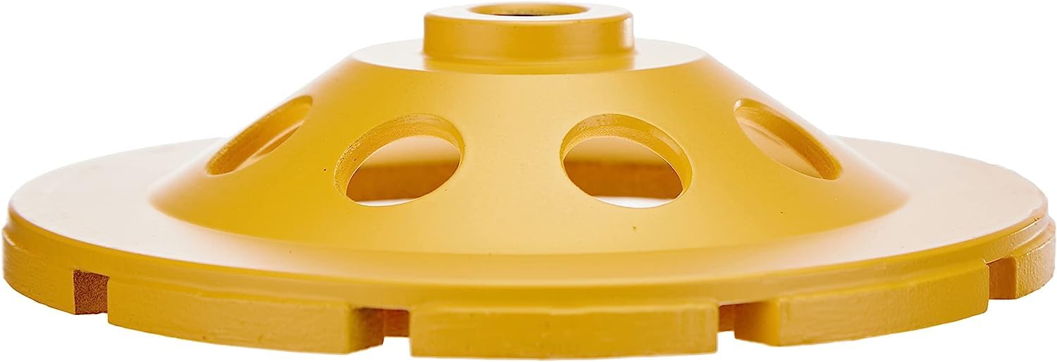 DEWALT Plateau de Surfaçage pour la Pierre 125mm M14 Double - Disque de Ponçage Diamant - Cloche Turbo - Outil de Meulage Rapide - Convient pour une Utilisation Professionnelle, DT3796-QZ