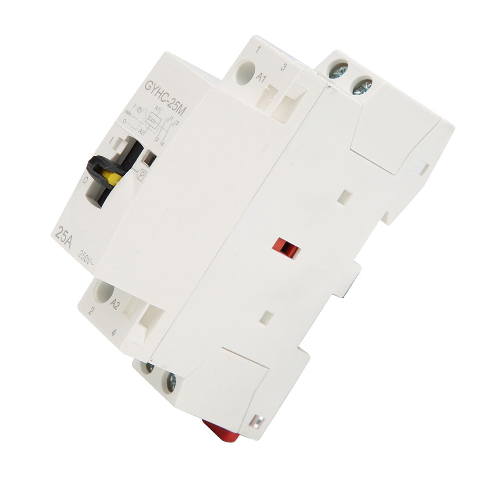 Contacteur Jour Nuit 2P 25A 220V 50Hz Din Rail Contacteur Ca Domestique avec Interrupteur de Commande Manuelle Contacteur Jour Nuit Chauffe Eau Ac Contactor (2NO)