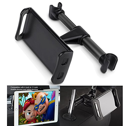 Soporte del reposacabezas del Coche, Soporte Ajustable del iPad del Soporte del Coche Soporte del iPad, Funda para iPad/Samsung Galaxy Tabs/Interruptor Amazon Kindle Fire HD/Nintendo