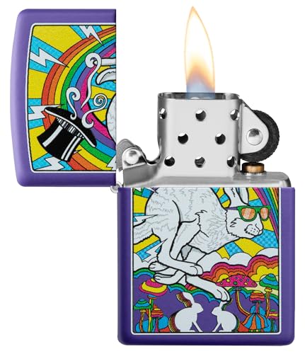 Encendedor de bolsillo Zippo Purple Matte miniatura 3