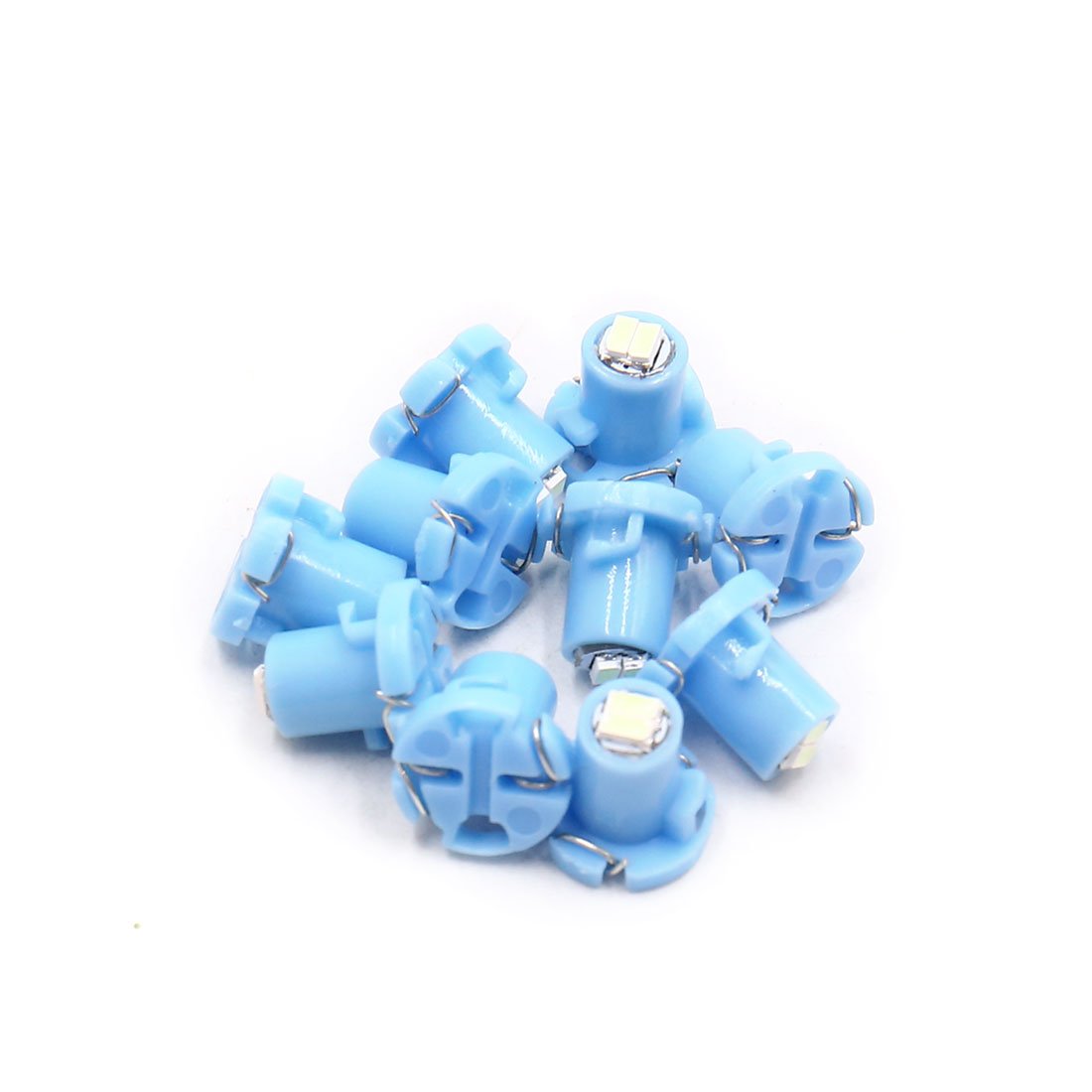uxcell 10Pcs T4.2 3014 2 Surface Mount Device Ice Blue LED Dashboard Gauge Light Bulb for Car Interior