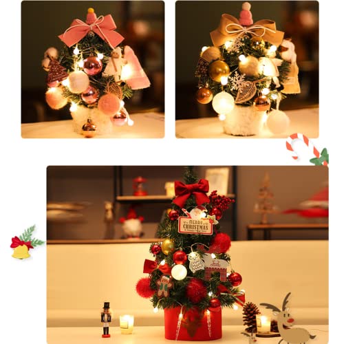 NC Árvore de Natal de mesa de 60 cm, mini árvore de Natal artificial 