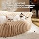 BEDSURE Katzenbett groß orthopädisches Katzensofa - 61x46x25cm Hundesofa kleine Hunde waschbar Katzencouch, rutschfeste Katzenbett flauschig, Kamel