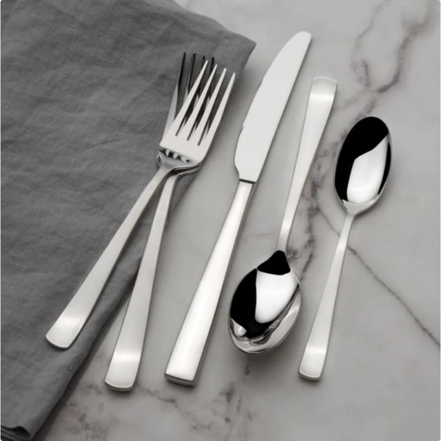 Mikasa Satin Barrett 18/10 Stainless Steel High Carbon Stainless Steel Knives 20-piece Flatware Set,Service for 4 MISSING ITEMS