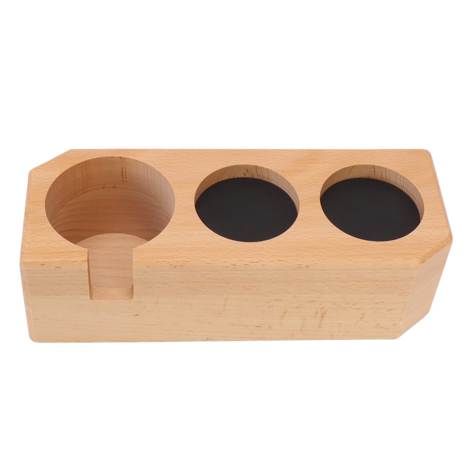 Soporte De Tamper De Filtro De Café De Madera, Soporte De Tapete De Tamper De Espresso, Estación De Apisonamiento Soporte De Tapete De Tamper De Madera De Haya Con Almohadilla(large)