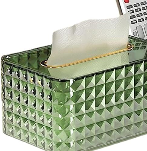 Shilanmei Multifunctional Acrylic Desk Organizer - Reusable Clear Facial Tissue Box Holder for Home Office Decorative (Green) - Cosy Home Interiors Shilanmei Multifunctional Acrylic Desk Organizer - Reusable Clear Facial Tissue Box Holder for Home Office Decorative (Green) - Image 7