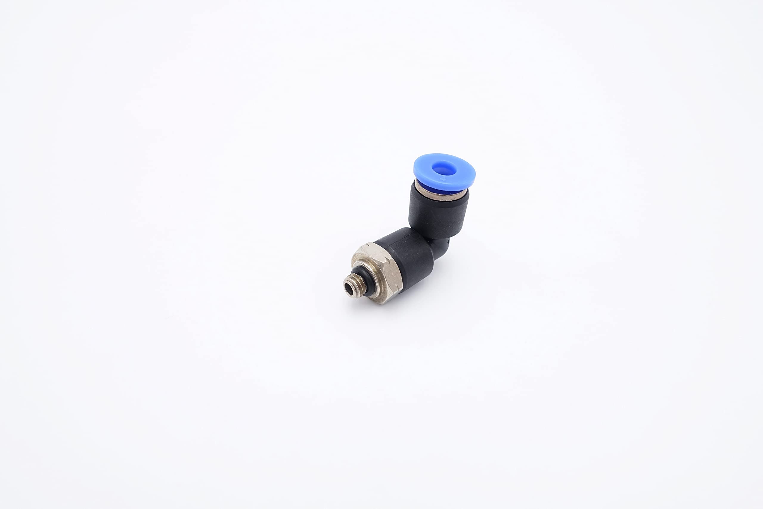 Lot de 5 raccords coudés pivotants à 90 degrés pour tuyau de 4 mm OD x 10-32 UNF mâle, tuyau pneumatique à air et eau