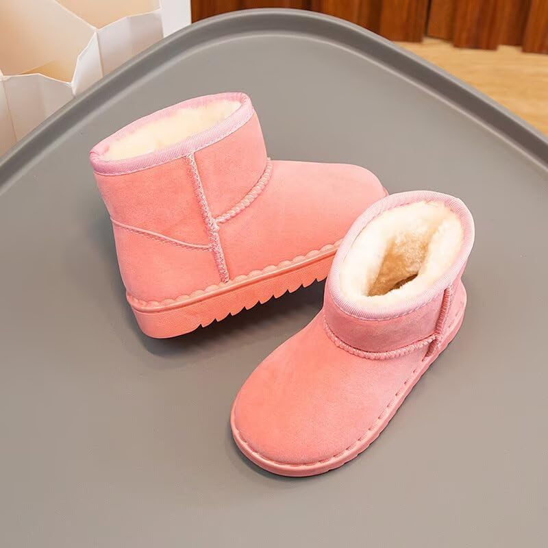 Kids Boy Girl Concise Warm Velvet Snow Boots for Winter Outdoor Walking School Sport Trekking