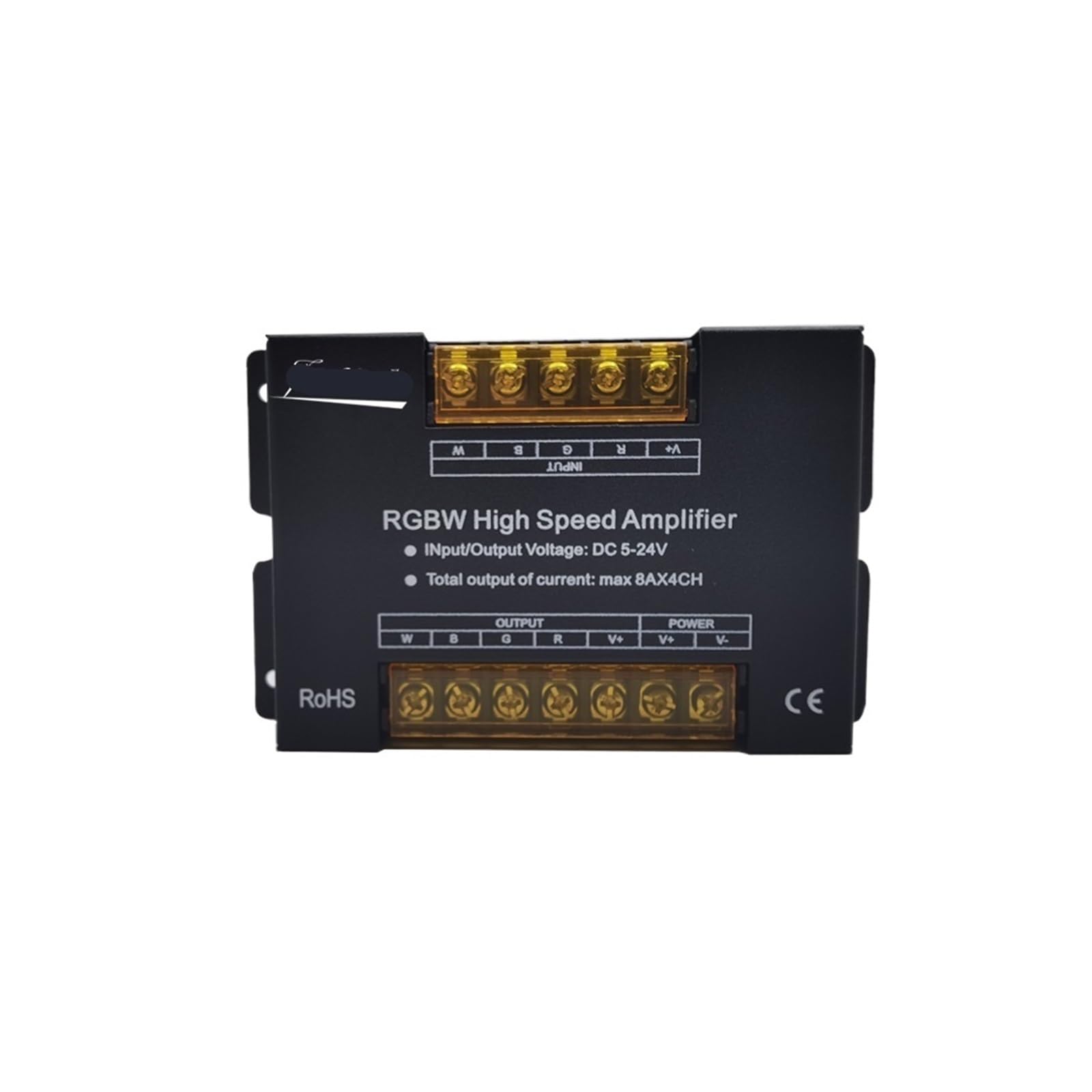 30A 40A 50A RGBW wzmacniacz LED czarna żelazna obudowa 4-kanałowy wzmacniacz mocy sygnału odpowiedni do SMD 5050 4CH RGB RGBW taśma świetlna LED (32A RGBW)