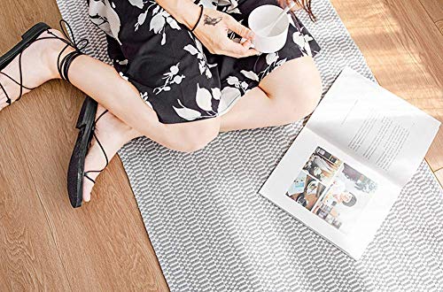 Idee-Home Boho Rug Kitchen Runner Rug, Boho Bathroom Rug Washable, Boho Kitchen Rug Bath Mat, Woven Small Cotton Bohemian Cotton Farmhouse Geometric Throw Rug 2'X3' #TOP1