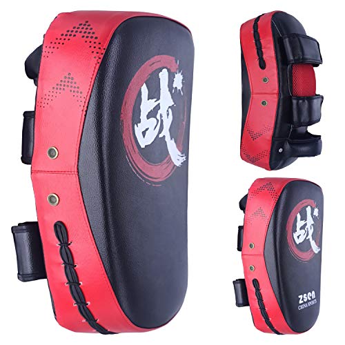 YOUSHANG Paos Muay Thai | Soltero | Escudos para Patadas | Paos De Boxeo | Boxeo Kick Shield | MMA UFC | Muay Thai Taekwondo Sanda Fight Training | Azul 36X19X9cm(Soltero)