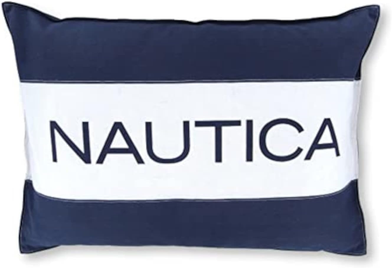 Nautica | Mineola Collection | 100% Cotton Cozy & Soft, Durable & Breathable Reversible Comforter Matching Shams, 3-Piece Bedding Set, Queen, Navy : Home & Kitchen